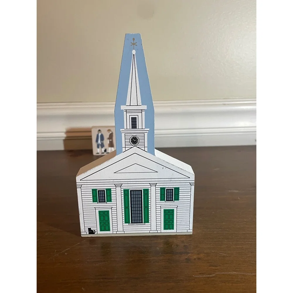 The Cats Meow Village Center Meeting House Old Sturbridge Village Wood 2pcs